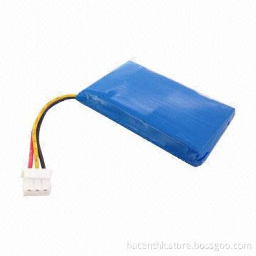 7.4V/1,200mAh Rechargeable Li-polymer Battery Pack, PVC Housing Material